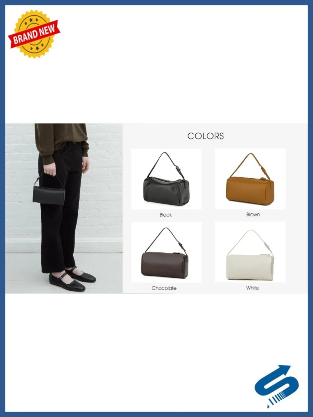 Premium Full-Grained Leather Crossbody Hobo Bag with Adjustable Strap